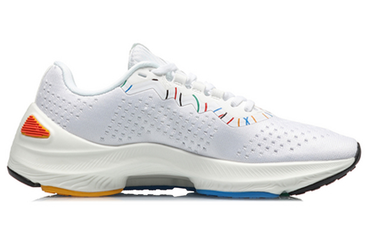 Li Ning Arashi Versatile Fabric Cushioning Slip Resistant Abrasion Resistant Low top Running Shoes Men’s White Black