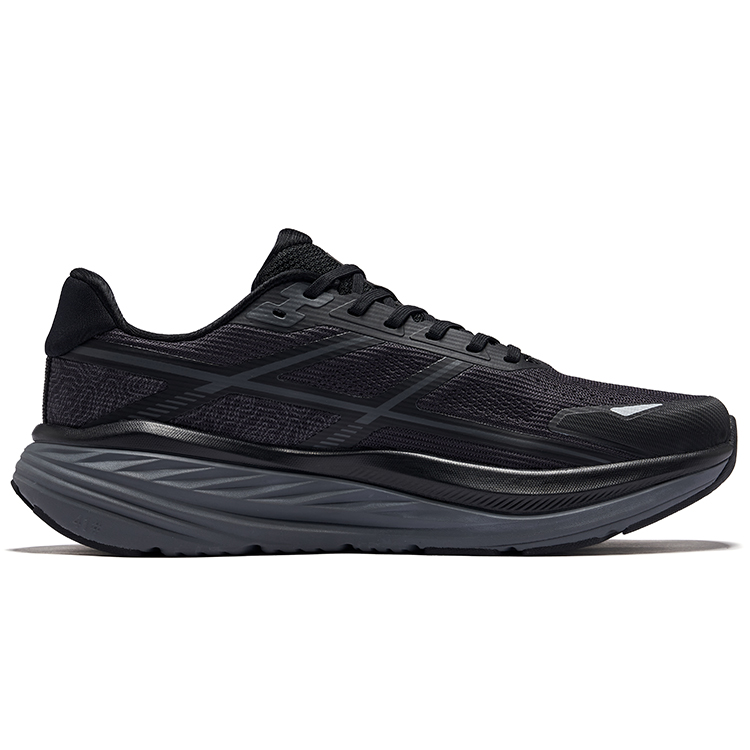 Erke Chiye Cushioning Slip Resistant Breathable Low top Casual Running Shoes Men’s Jet Black Carbon Gray