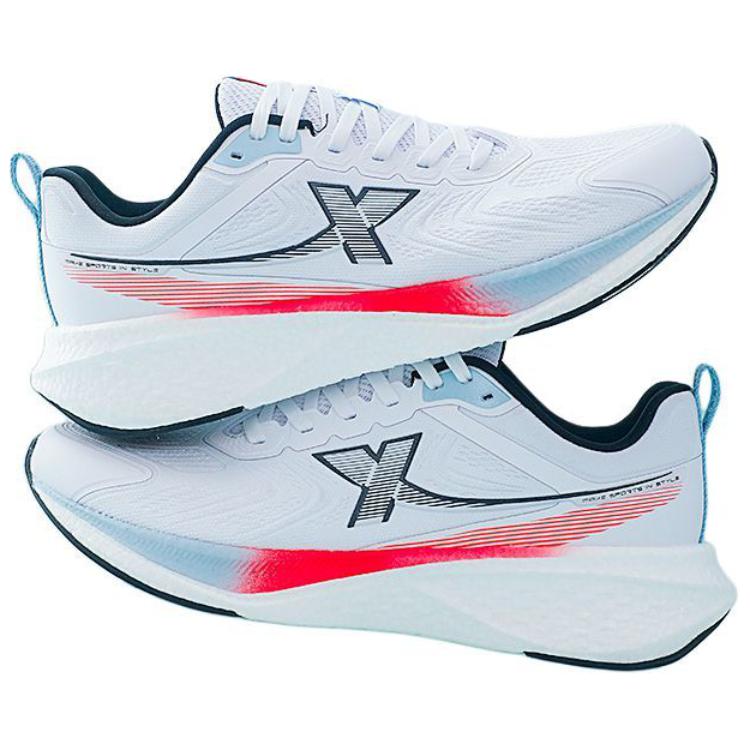 XTEP 5.0LITE Comfortable And Trendy Slip Resistant Abrasion Resistant Low top Running Shoes Men’s White Black Red