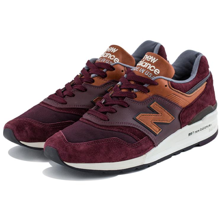Кроссовки New Balance New Balance NB 997 (бордовые) — 酒红/橙 — фото 2