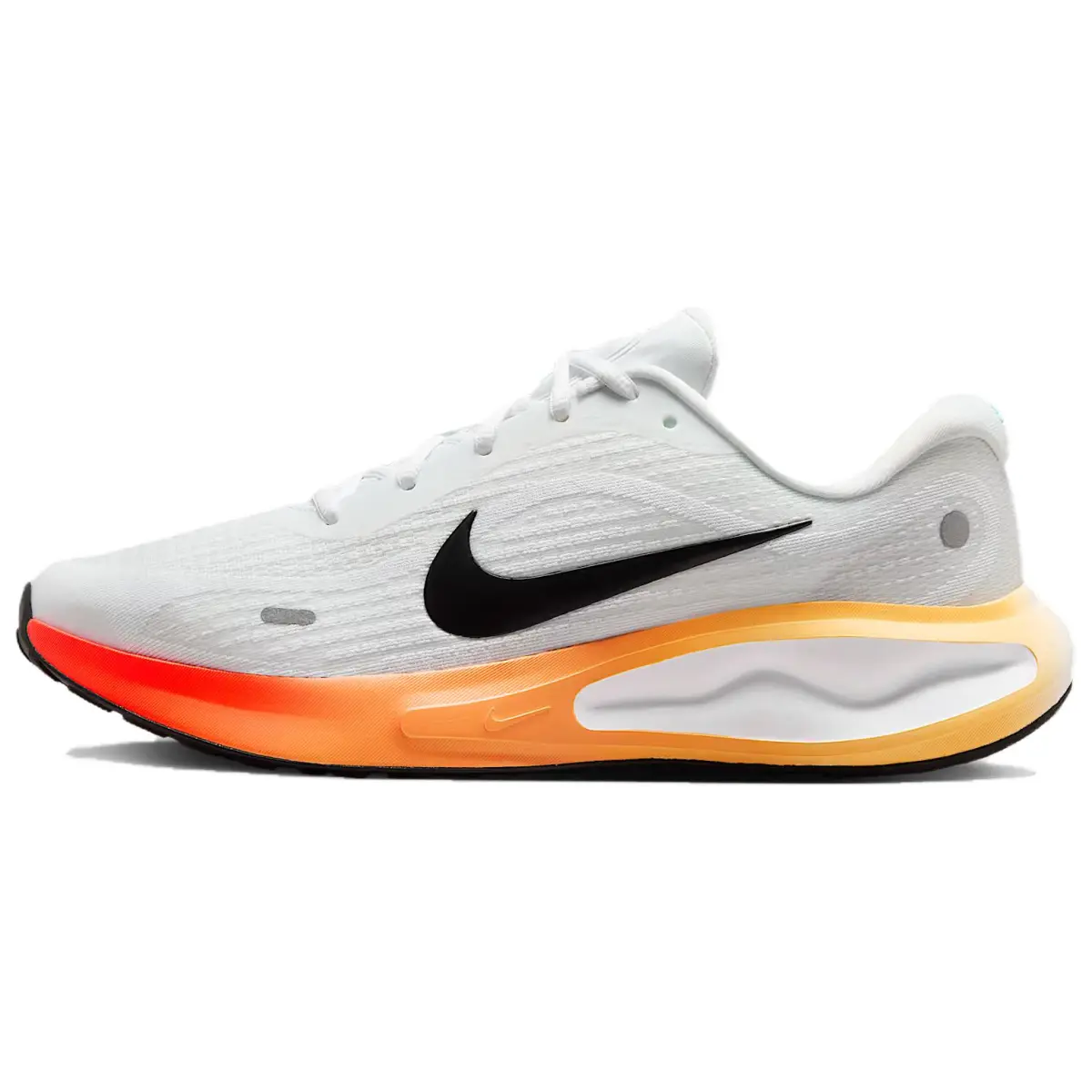 Nike Journey Run Fabric Breathable Low top Running Shoes Men's White Black Orange