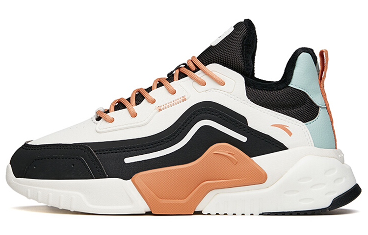 ANTA Leather Fleeced Running Shoes ‘White Orange Black’ Women’s