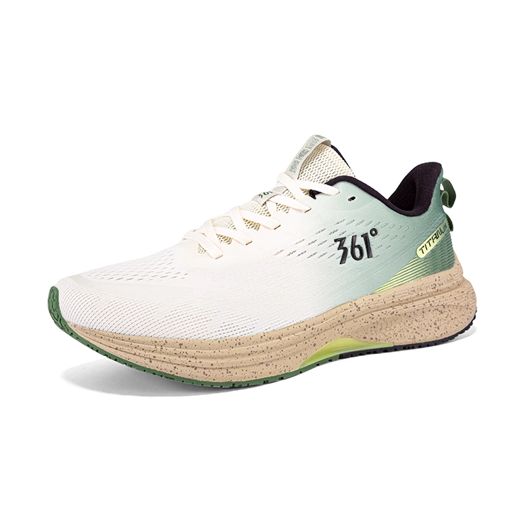 361° Slip Resistant Abrasion Resistant Low top Running Shoes Men’s White Green