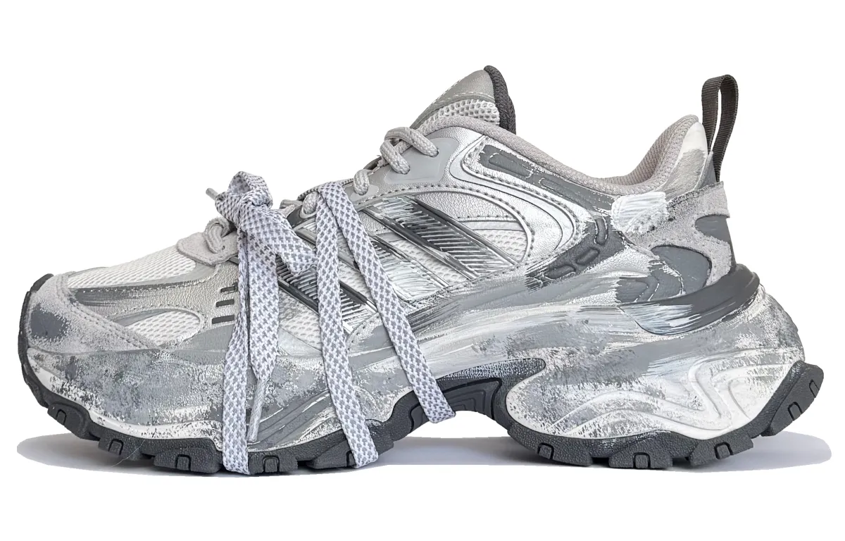 Adidas SHADOW FEVER Slip Resistant Height Increasing Low top Running Shoes Unisex Gray