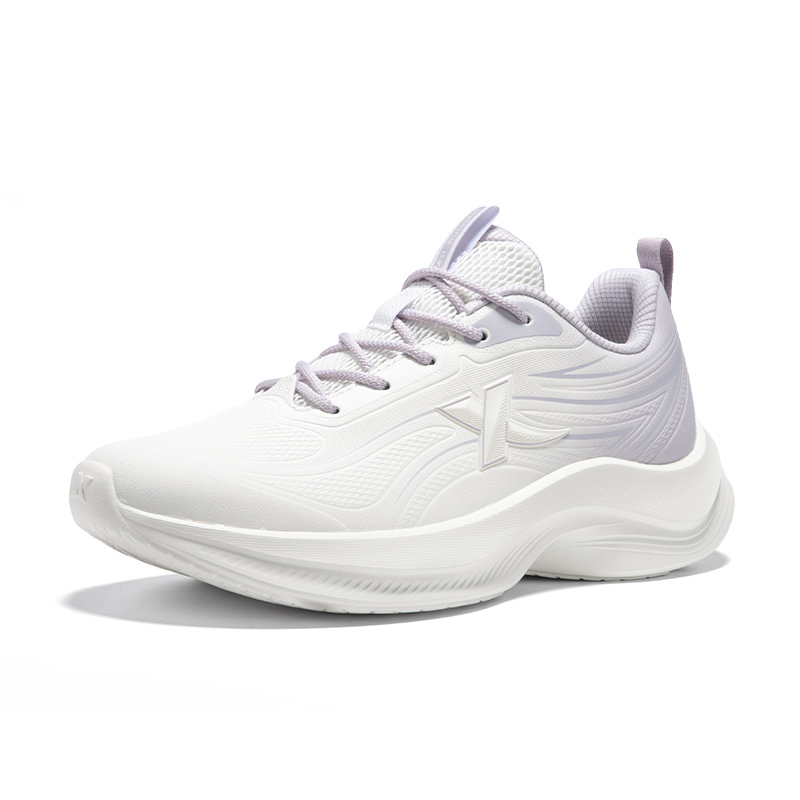 XTEP Cushioning, Wear Resistant Low top Casual Running Shoes Women’s Sail White Dusty Purple
