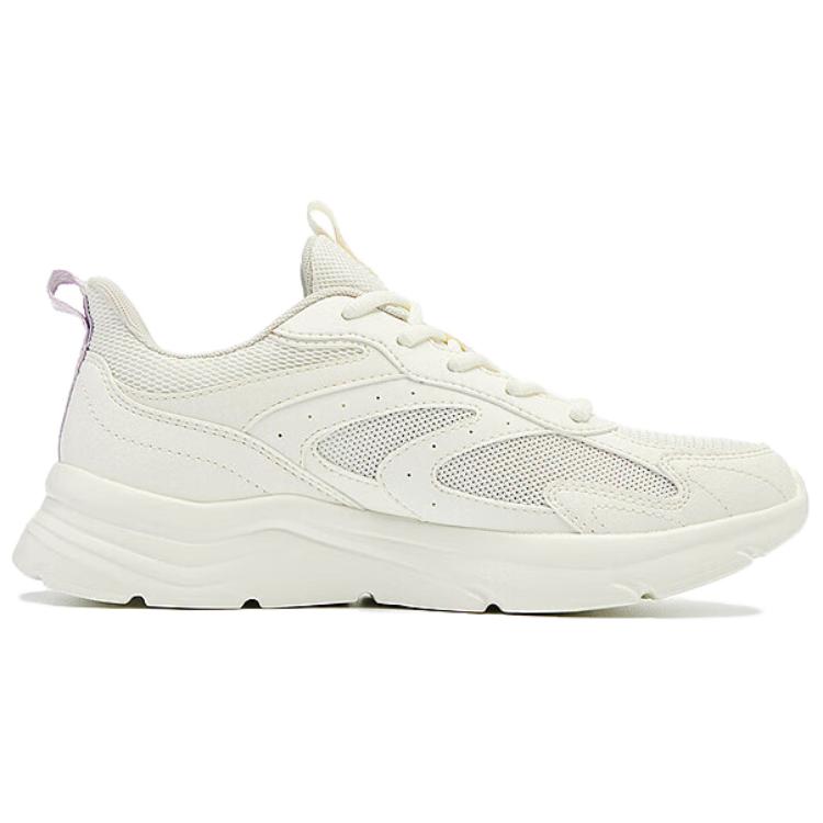 QIAODAN Cushioning Abrasion Resistant Cushioning, Wear Resistant Low top Running Shoes Women’s White Purple