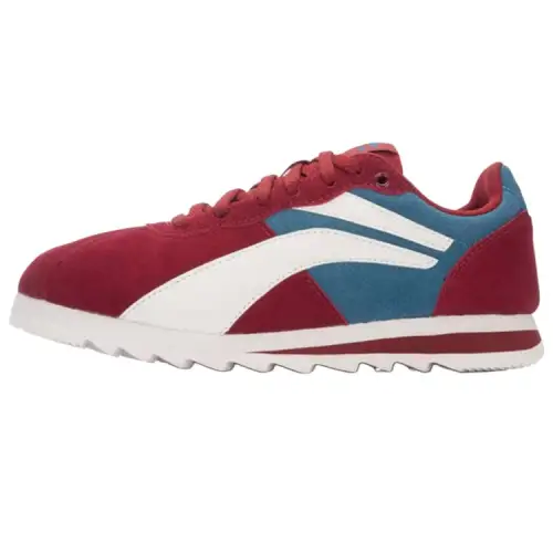 Li Ning Cushioning Slip Resistant Abrasion Resistant Low top Running Shoes Men's Red White