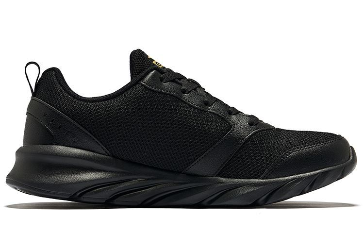 Erke Abrasion Resistant Breathable Low top Running Shoes Men’s Jet Black King Gold