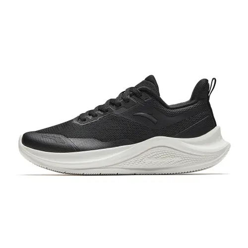 Anta Fabric Low top Running Shoes Women's Basic Black/Ivory White