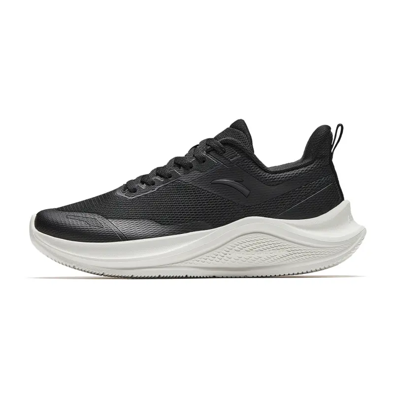 Anta Fabric Low top Running Shoes Women's Basic Black/Ivory White