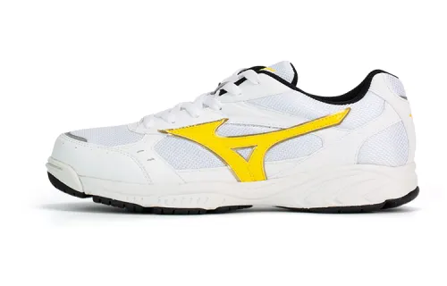 Mizuno Comfortable And Trendy Fabric Slip Resistant Abrasion Resistant Low top Running Shoes Men's White Yellow