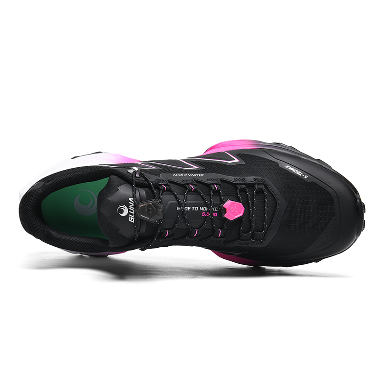GLUNA Trail Running Shoes Unisex, Fashionable And Versatile Ink Shadow Crimson Glow