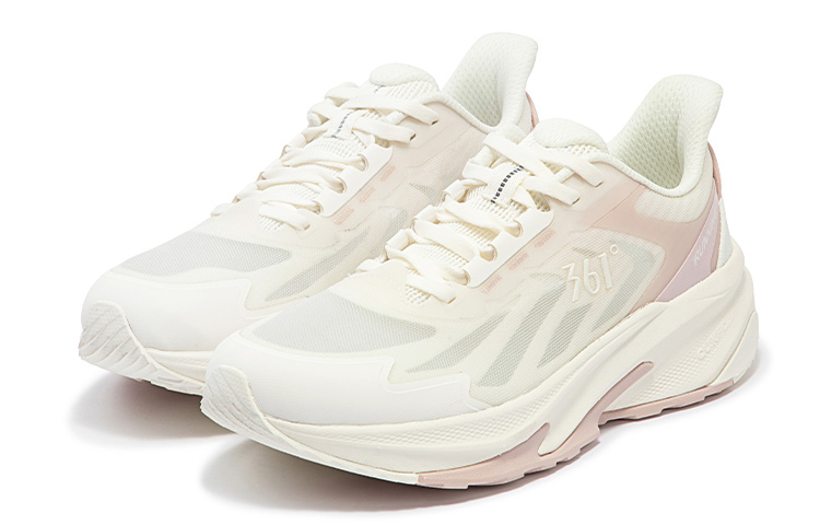 361° Cushioning Slip Resistant Abrasion Resistant Low top Casual Running Shoes Women’s White Pink