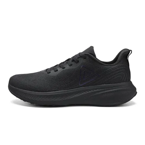 PEAK Cushioning Slip Resistant Abrasion Resistant Low top Running Shoes Men's All Black