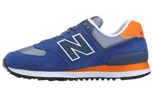 New Balance NB 574 Classic And Versatile Cushioning Abrasion Resistant Low top Running Shoes Women's Blue Orange