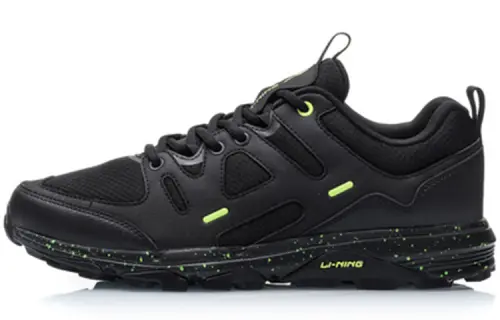 Li Ning Outdoor Coverage, Moisture Wicking, Breathable Low top Running Shoes Unisex Black