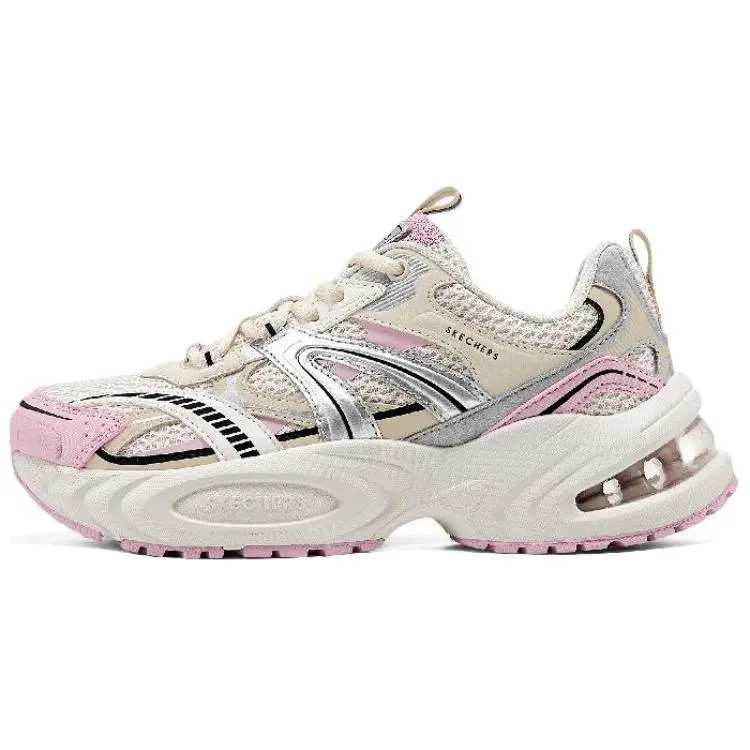 Skechers Street Abrasion Resistant Height Increasing Low top Chunky Sneakers Women's Pink