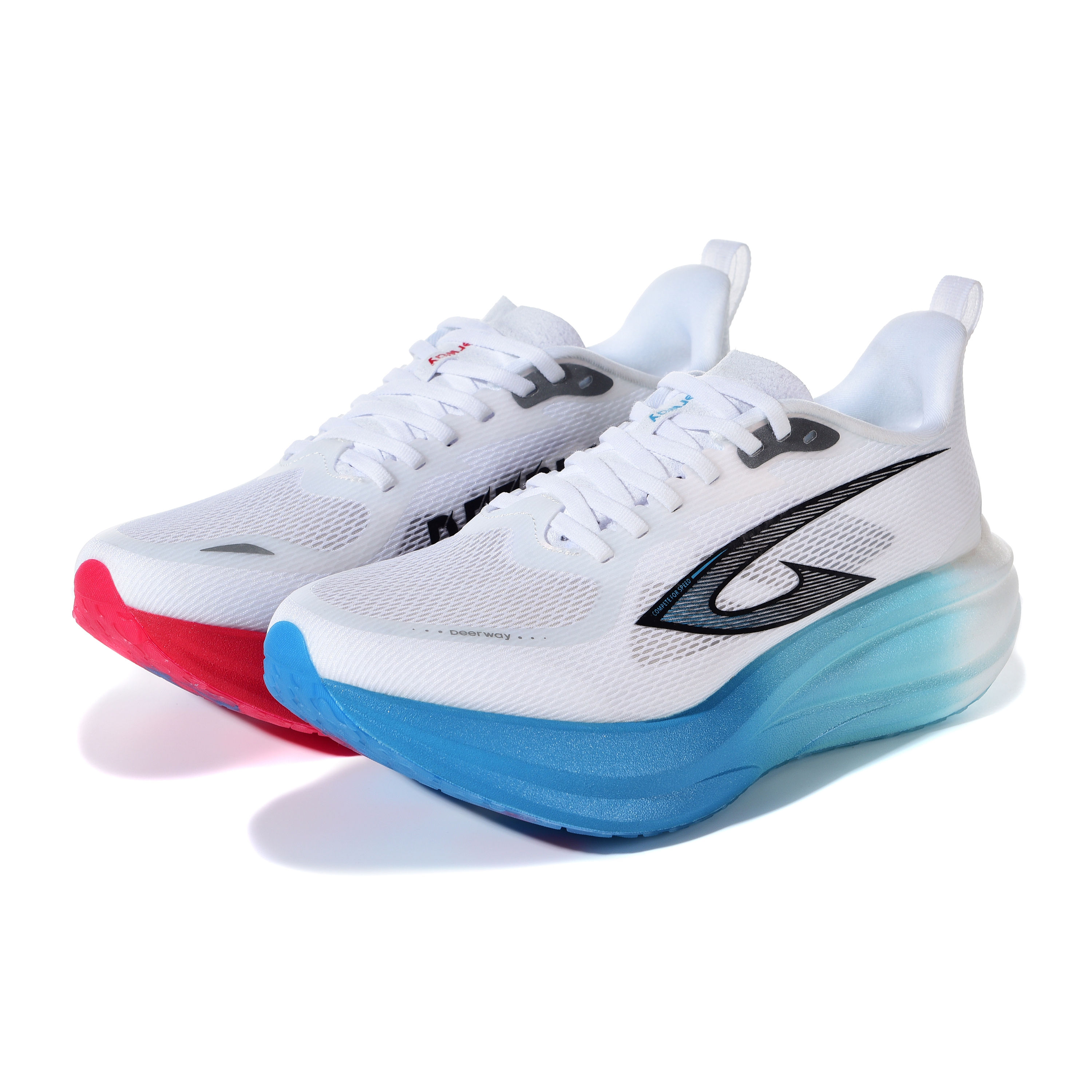 DEERWAY Running Shoes Unisex Pink Blue Mismatched