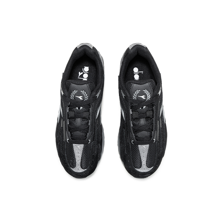 Diadora Slip Resistant Abrasion Resistant Low top Running Shoes Unisex Black