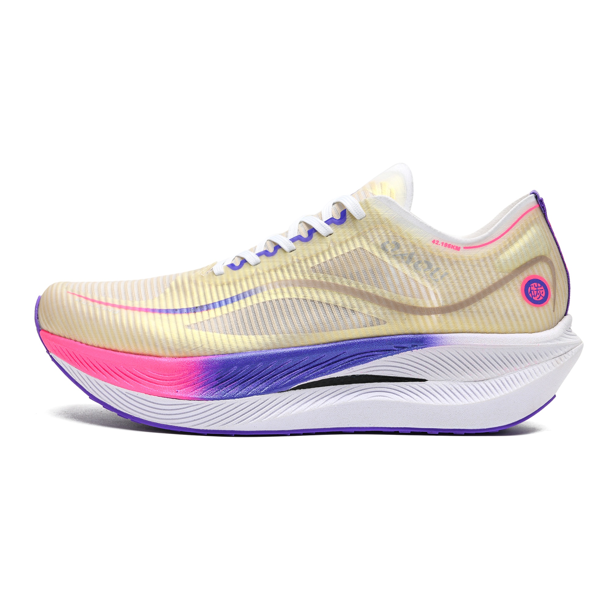 OAOU Somersault Cloud 3.0pro supercritical full-length nylon plate, professional marathon racing, middle school physical examination track and field training, high wear and durability, high rebound propulsion running shoes, same style for men and women, white, purple and charm red
