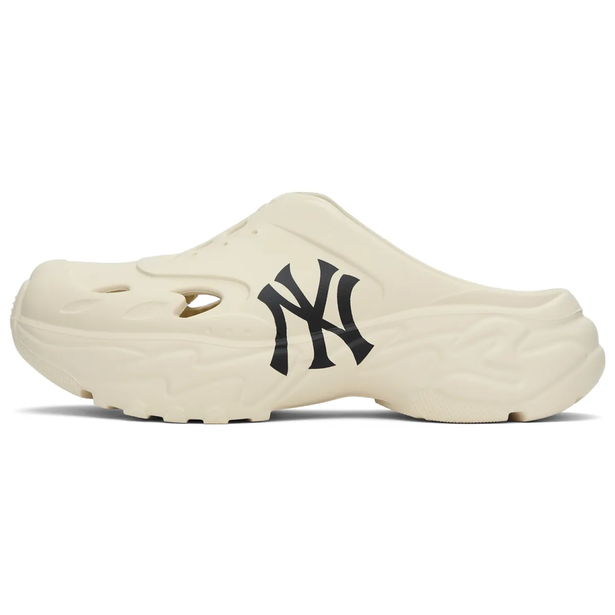 MLB Big Ball Chunky Slip Resistant Closed Toe Slippers Unisex White