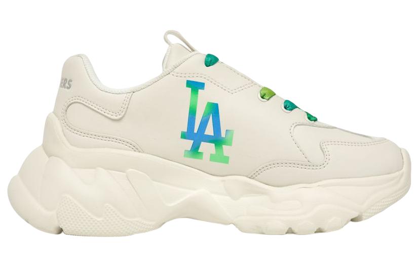 MLB Big Ball Chunky Sneakers Unisex Low Top Beige/Blue/Green