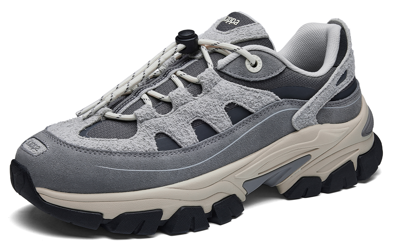 Kappa K Boat 1 Back to Back Abrasion Resistant Low top Abrasion Resistant Outdoor Shoes Unisex Cool Gray