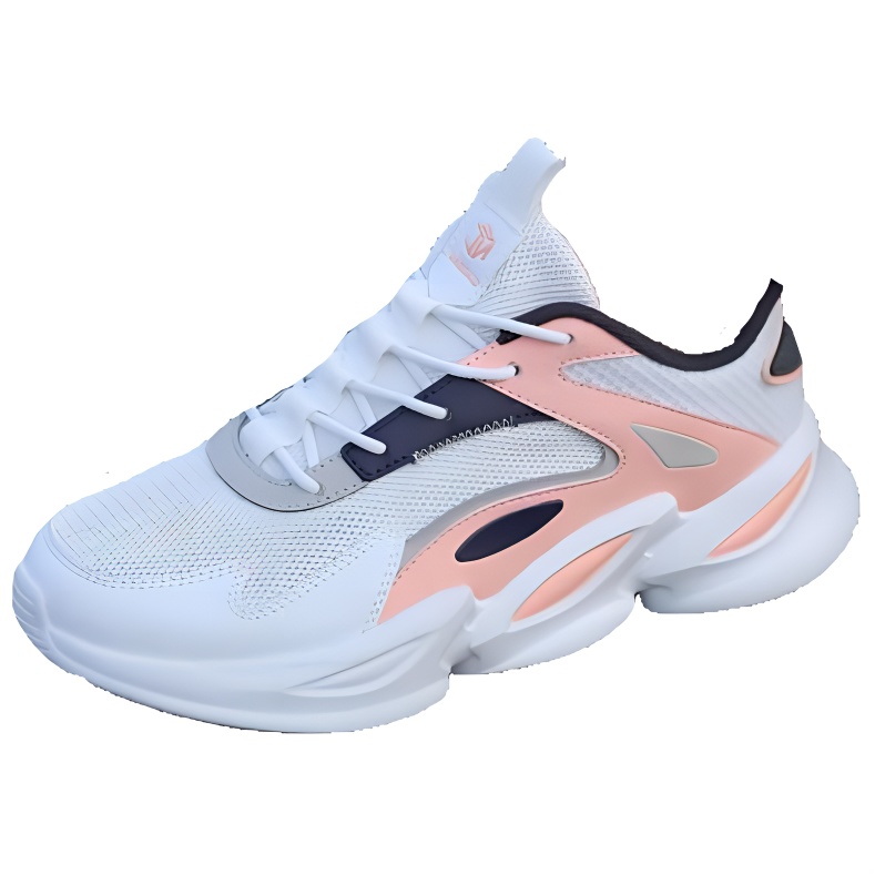 QIAODAN Cushioning Abrasion Resistant Breathable Lightweight Low top Running Shoes Women’s White Pink