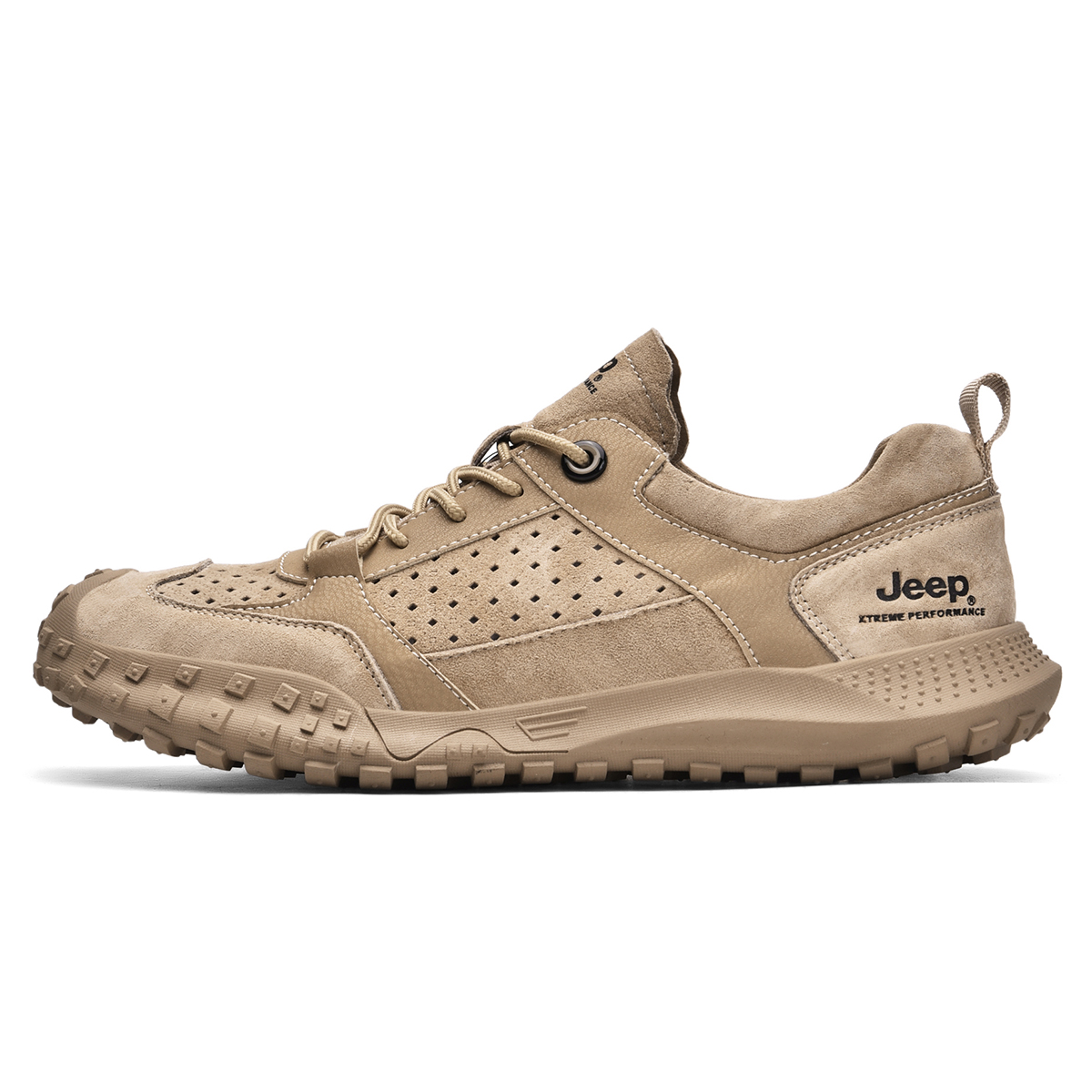 Jeep Textile, Synthetic Leather Breathable Low top Outdoor Shoes Men's Umber