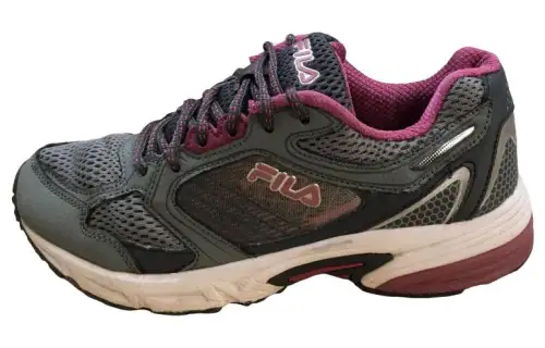 FILA Windshift 15 Cushioning Abrasion Resistant Cushioning, Wear Resistant Low top Running Shoes Women's Gray Red