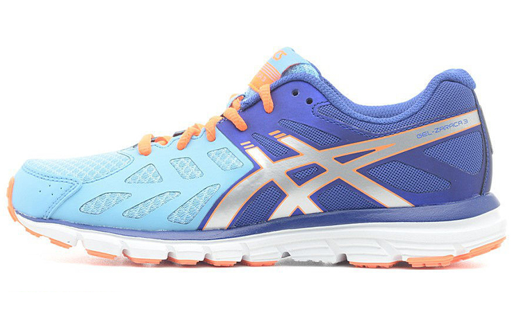 Asics Gel Zaraca 3 Breathable And Lightweight Low top Running Shoes Women's Green Orange Blue