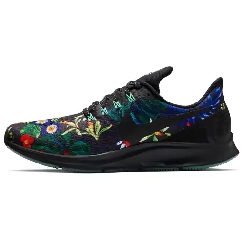 Nike Air Zoom Pegasus 35 breathable, shock-absorbing and wear-resistant low-top running shoes for men and women, black and green