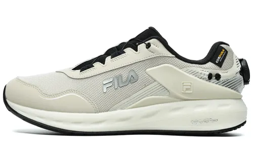 FILA Fila Athletics Lynx Boa sports comfortable outdoor fabric synthetic leather TPU low-top casual running shoes men's oatmeal color