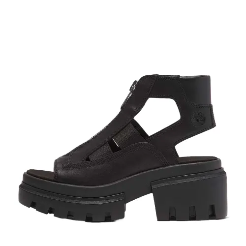 Timberland Everleigh Leather Roman Sandals Women's Black