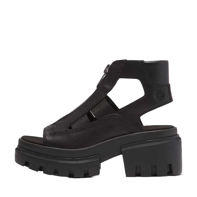 Timberland Everleigh Leather Roman Sandals Women's Black