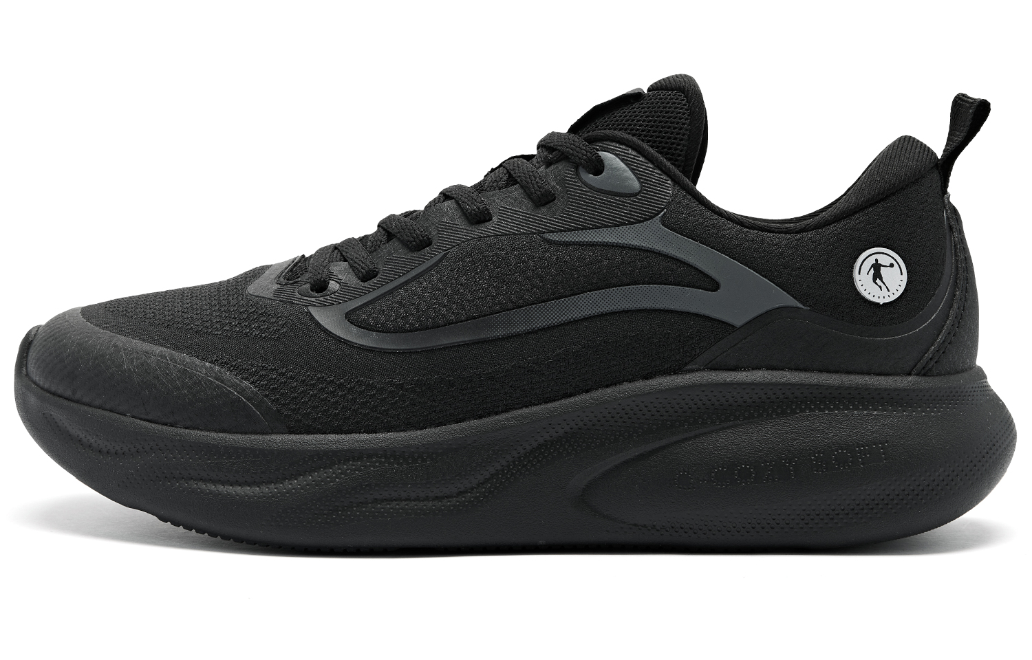 QIAODAN Lite Ling Collection Slip Resistant Cushioning, Wear Resistant Low top Running Shoes Men’s Black