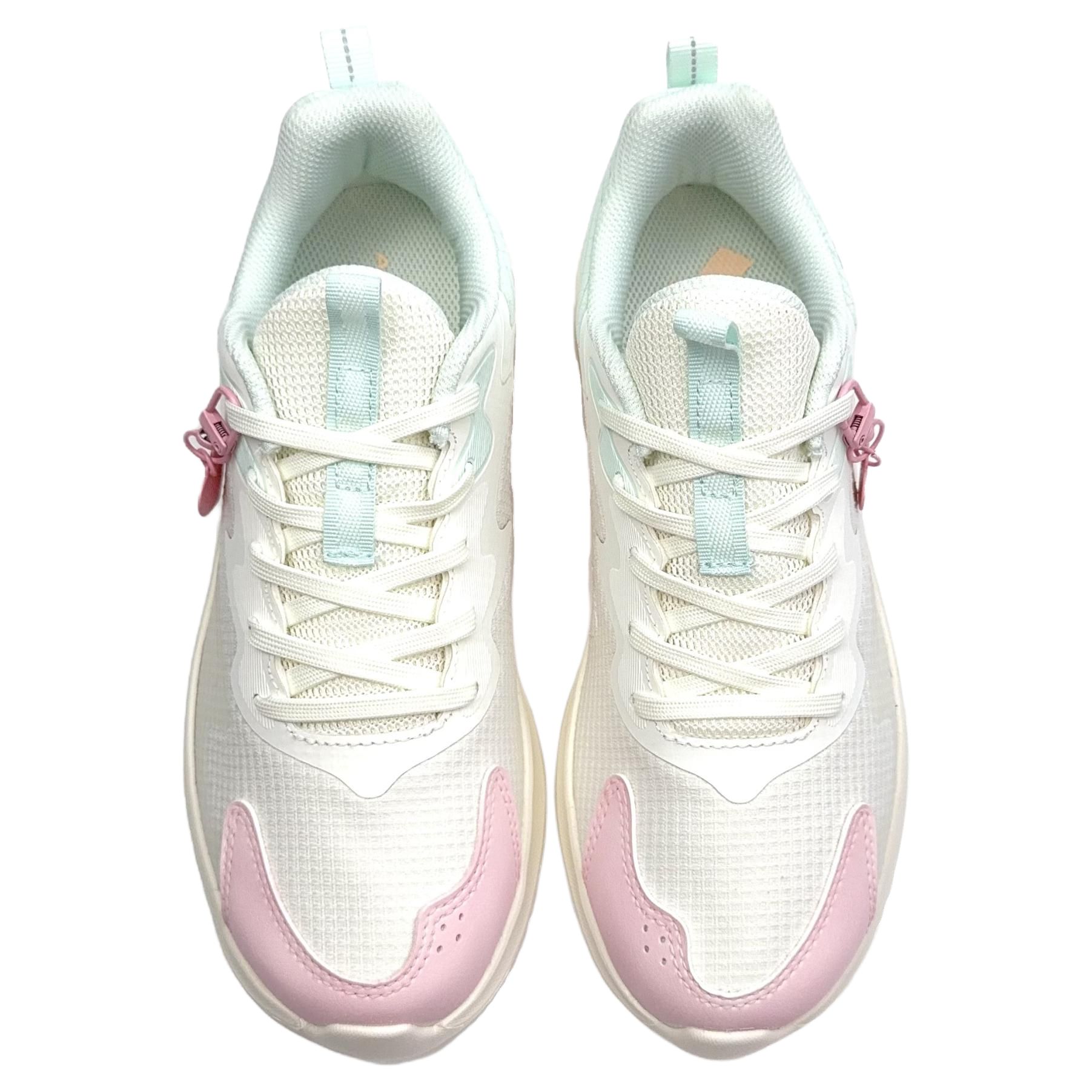 Anta Walk Cushioned Slip-Resistant Abrasion-Resistant Low-Top Casual Training Sprint Running Shoes Women’s White Pink