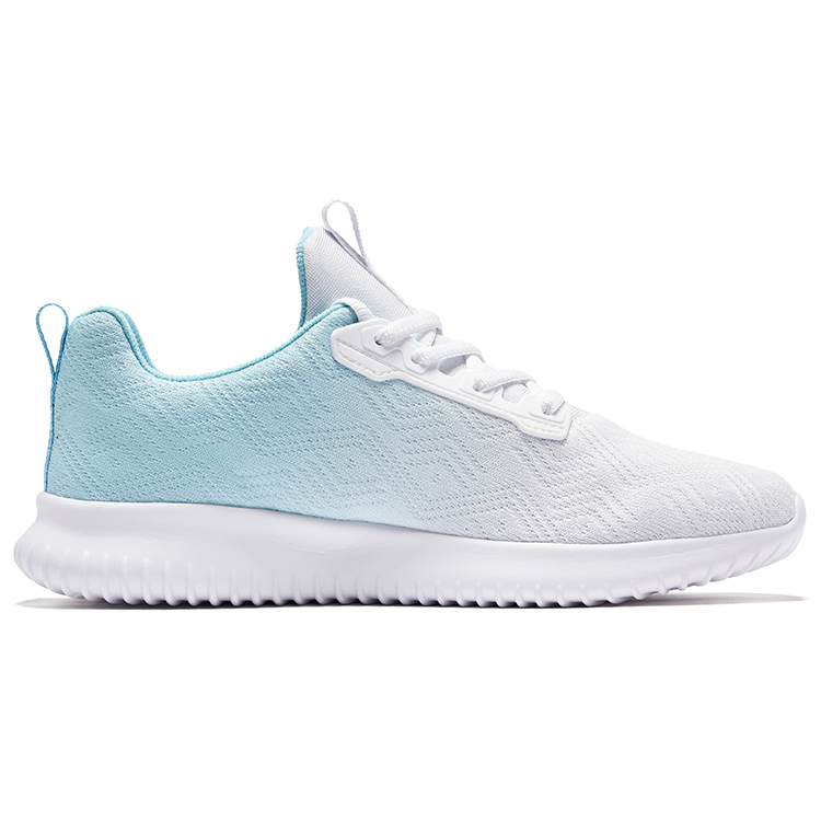 Erke Running Shoes Men’s Low Top Erke White, Light Aqua Blue