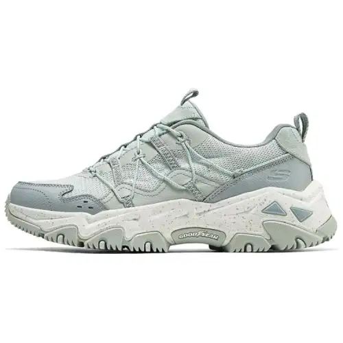 Skechers Cushioning Abrasion Resistant Breathable Height Increasing Low top Hiking Shoes Women's Gray White