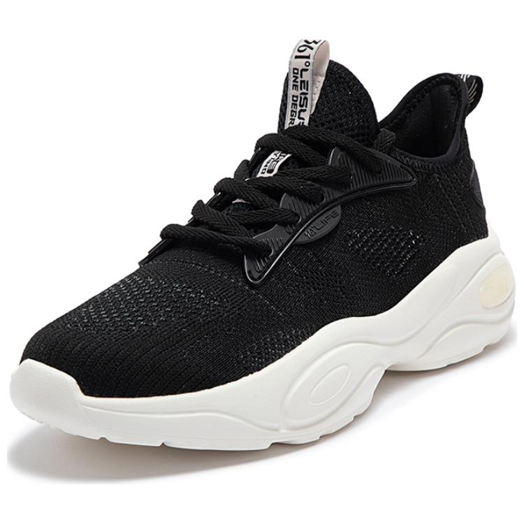 361° Cushioning Abrasion Resistant Cushioning, Wear Resistant Low top Casual Running Shoes Women’s Black White