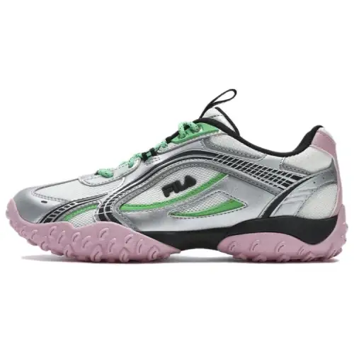 FILA Pebble Cushioning Abrasion Resistant Low top Running Shoes Women's Silver Pink