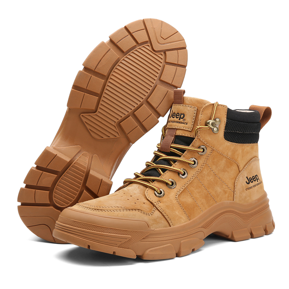 Jeep High top Outdoor Shoes Men’s Gold