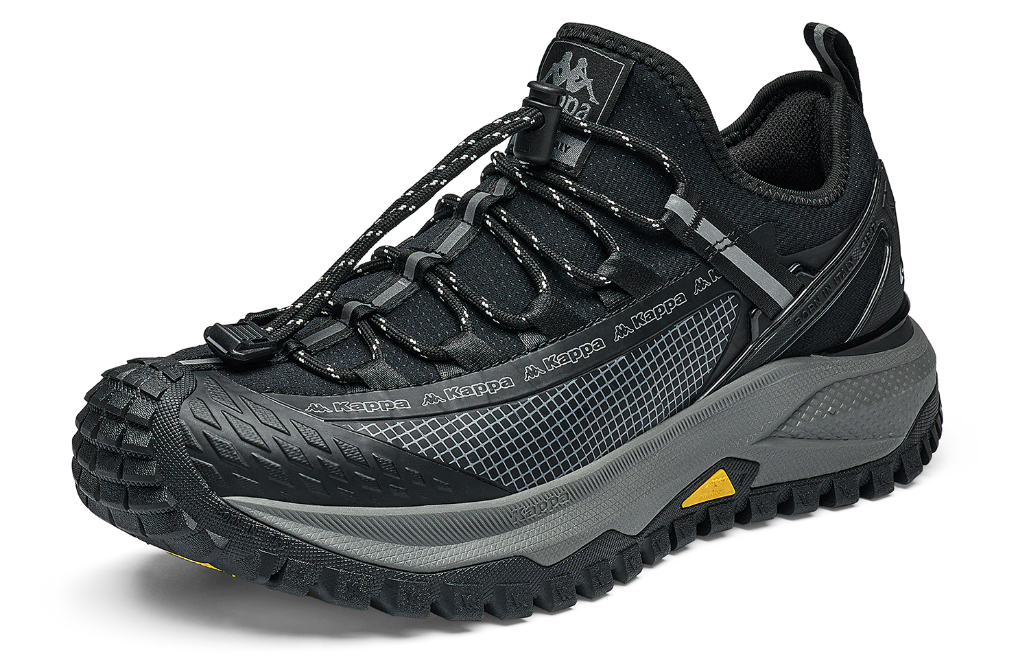 Kappa Height Increasing Abrasion Resistant Slip Resistant Low top Running Shoes Men’s Black Gray