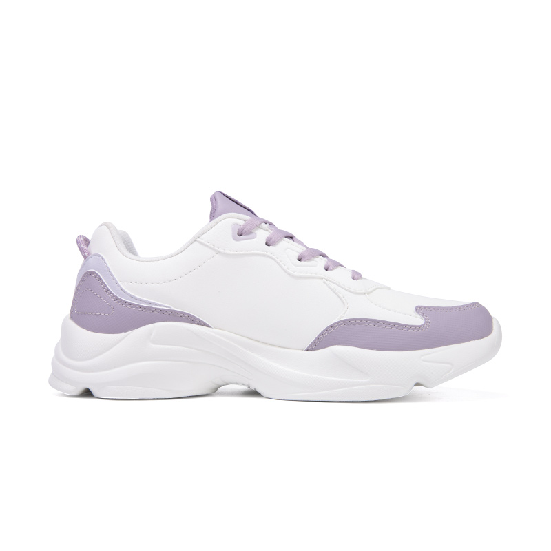XTEP Cushioning Waterproof Low top Casual Running Shoes Women’s White Purple