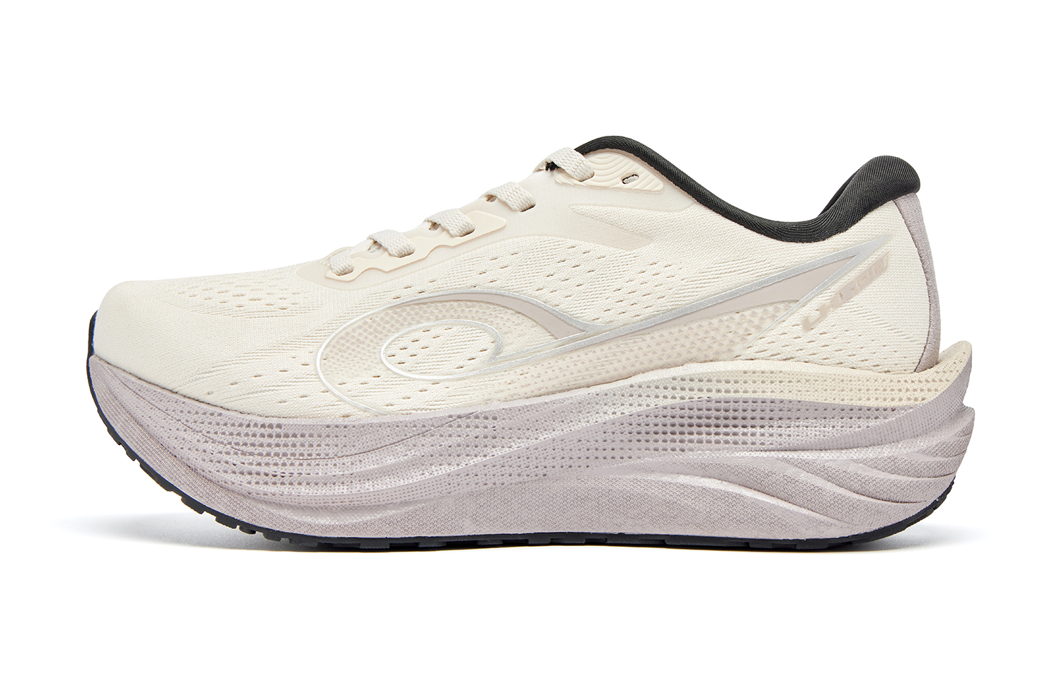QIAODAN Steering 600 Running Shoes Women’s Low Top Antique Porcelain White Cherry Blossom Brown