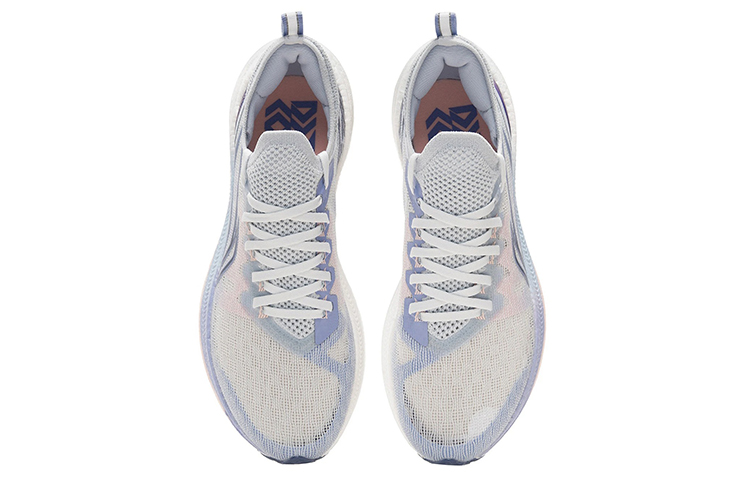 Li Ning Feidian Discovery Abrasion Resistant Slip Resistant Low top Running Shoes Women’s White Blue Purple