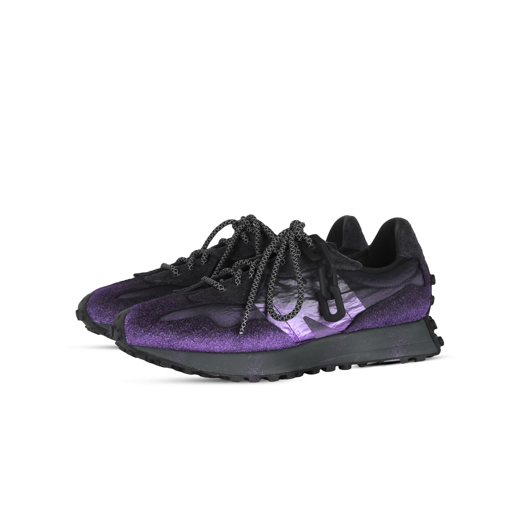 New Balance NB 327 Cushioning, Wear Resistant Low top Casual City Commuting Running Shoes Unisex Black Purple