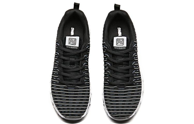 Anta Full Length Air Cushion Abrasion Resistant Slip Resistant Cushioning Low top Running Shoes Women’s Black Gray