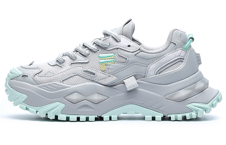 Женские кроссовки Fila FUSION BIANCO (серо-зеленые)