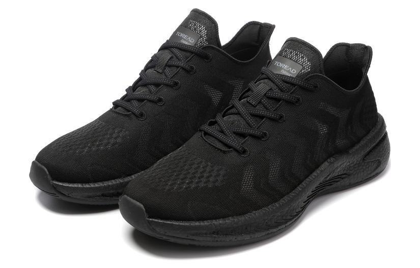 TOREAD Comfortable Slip Resistant Abrasion Resistant Low top Running Shoes Men’s Black